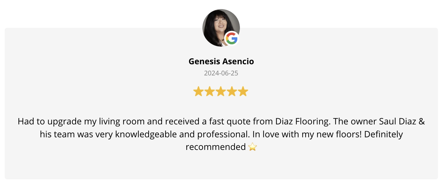 Diaz Hardwood Flooring Testimonial