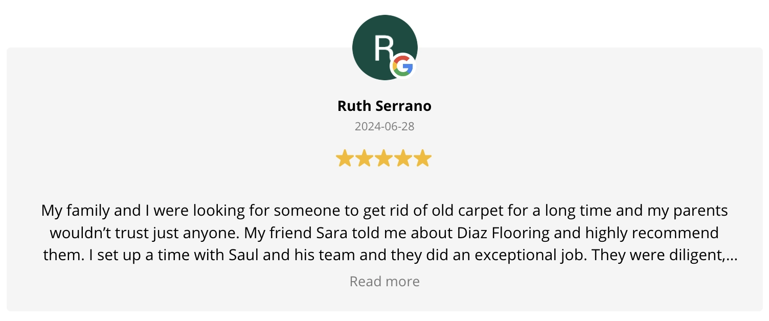 Diaz Hardwood Flooring Testimonial