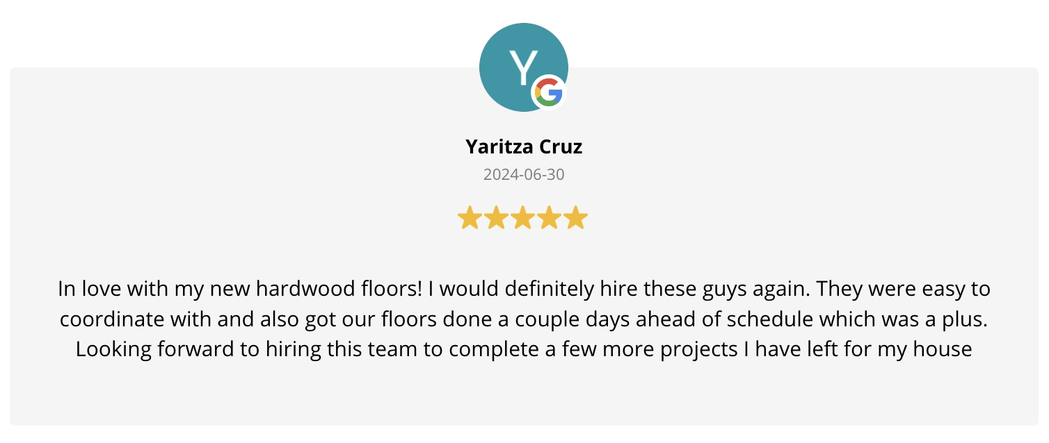 Diaz Hardwood Flooring Testimonial